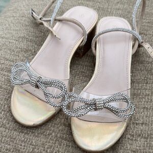 Fun Rhinestone Bow Kids Sandals size 2